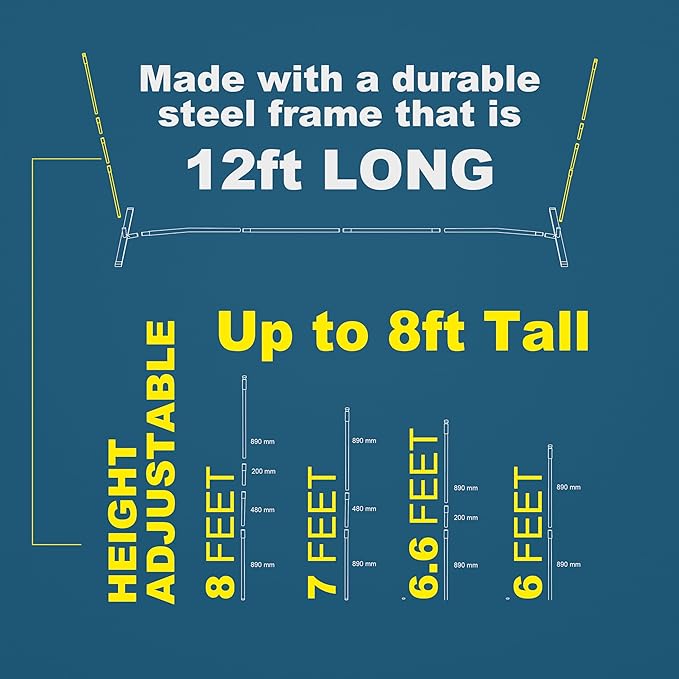 Outdoor Volleyball Net for Backyard. 12FT/20FT/32FT 4 Adjustable