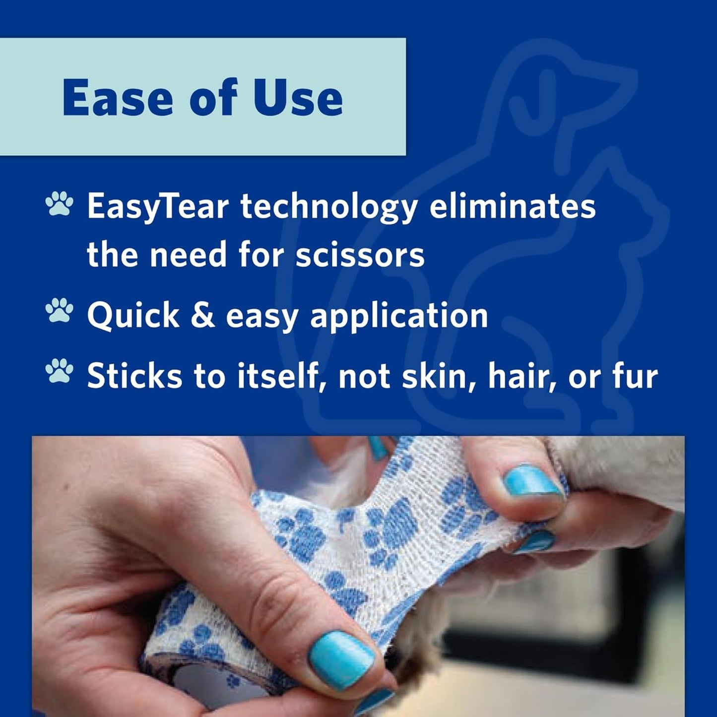 PetFlex No Chew – Flexible Self-Adhering Elastic Bandage for Wound Care – First Aid Wrap for Small Animals Like Dogs, Cats, and Other Pets - 2 inch, 2 Rolls