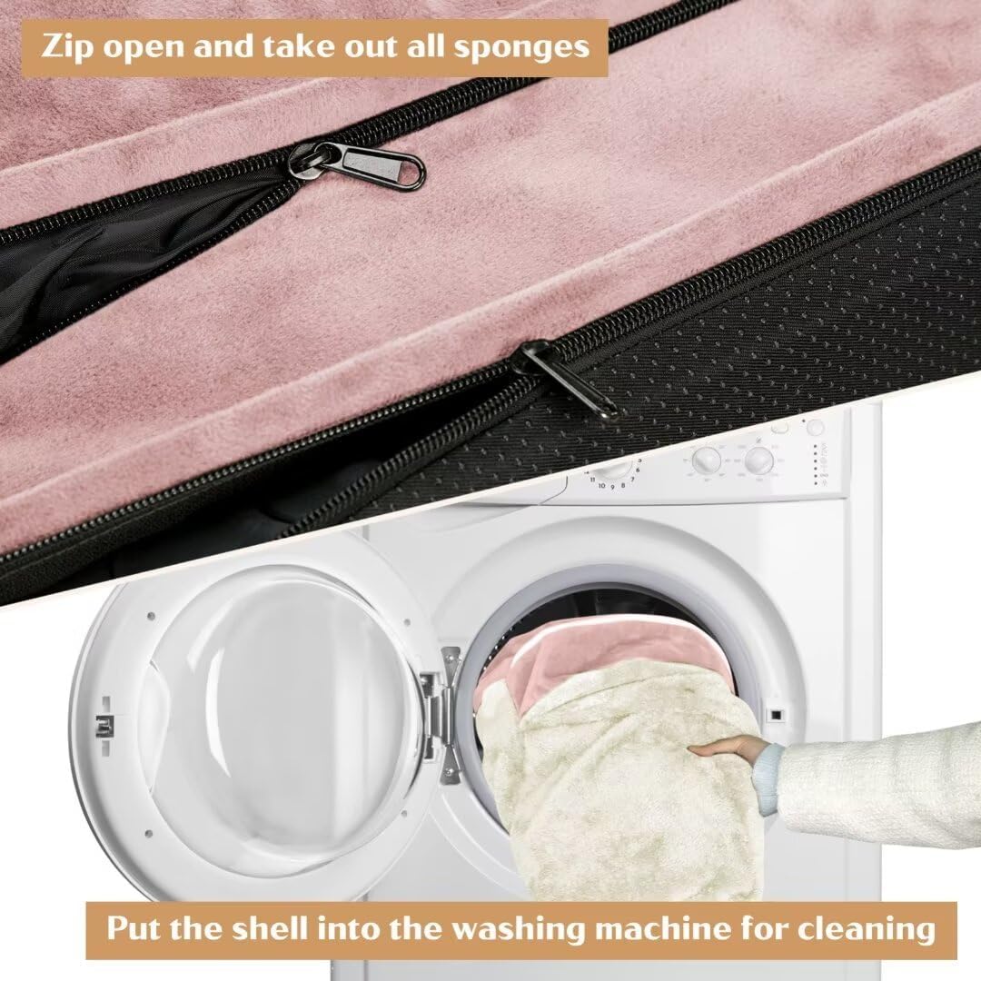 Comfort Expression XXL Orthopedic Dog Beds, Waterproof Orthopedic Foam Extra Large Dog Beds, Washable Pet Sofa Couch with Removable Cover & Non-Slip Bottom(XX-Large,Pink)