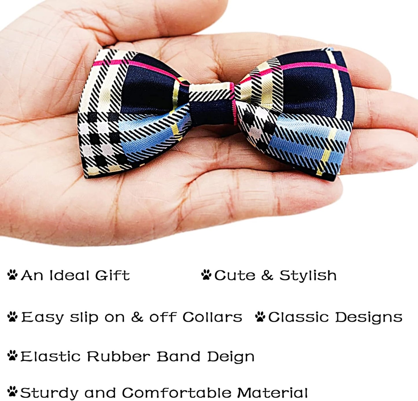 PET SHOW 10 Pack Small Dogs Collar Bowties Attachment Charms for Puppies Cats Embellishment Collars Accessories Bows Ties for Birthday Parties Holiday Wedding Supplies