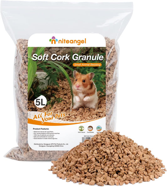 Niteangel Natural Coco/Cork Hamster Bedding Pet Litter for Dwarf Syrian Hamsters, Gerbils, mices, Degus or Other Small Animal