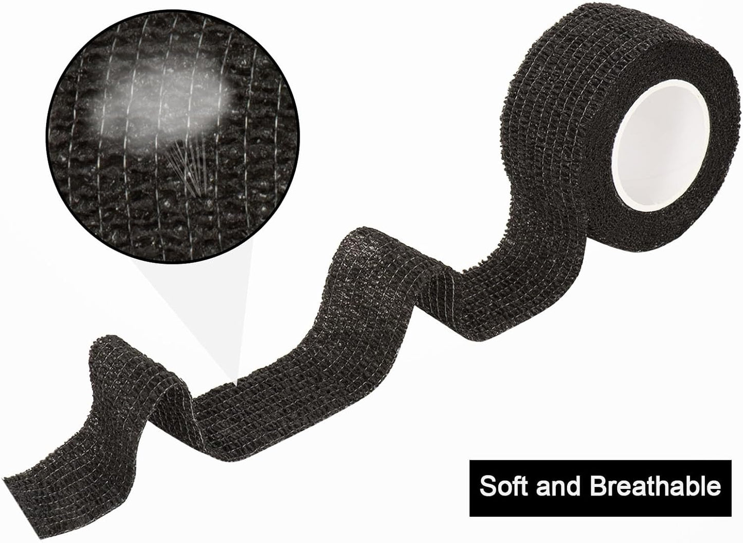 12 Pack Self Adhesive Bandage Wrap 1 Inch Cohesive Bandage Self Adherent Vet Wrap for Dog Pets Elastic Bandage Finger Tape Self Stick Wrap for First Aid Sports Athletic Tape (Mixed Colors)