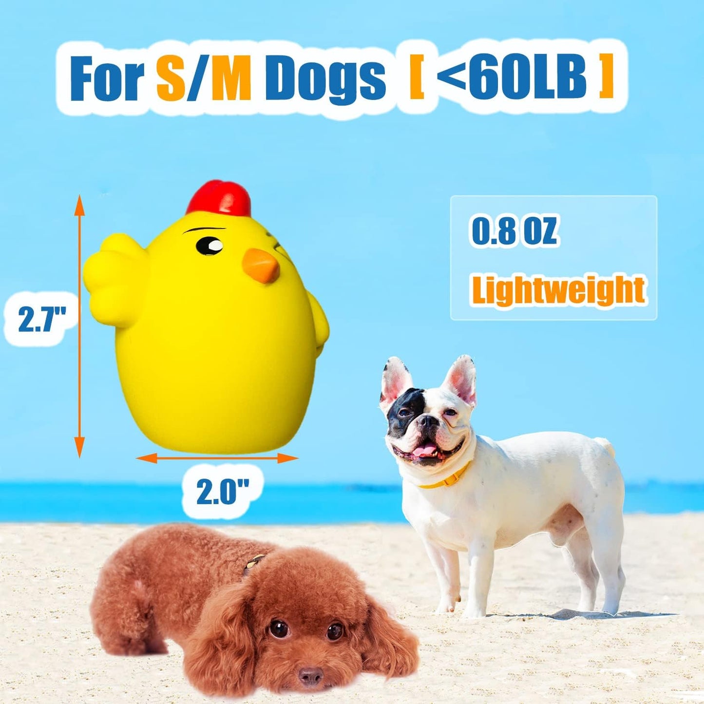 Squeaky Dog Toys for Small Dogs and Medium Breeds, Puppy Small Dog Toys Squeaky Dog Balls 6pcs for Mini, Small, Medium Breeds