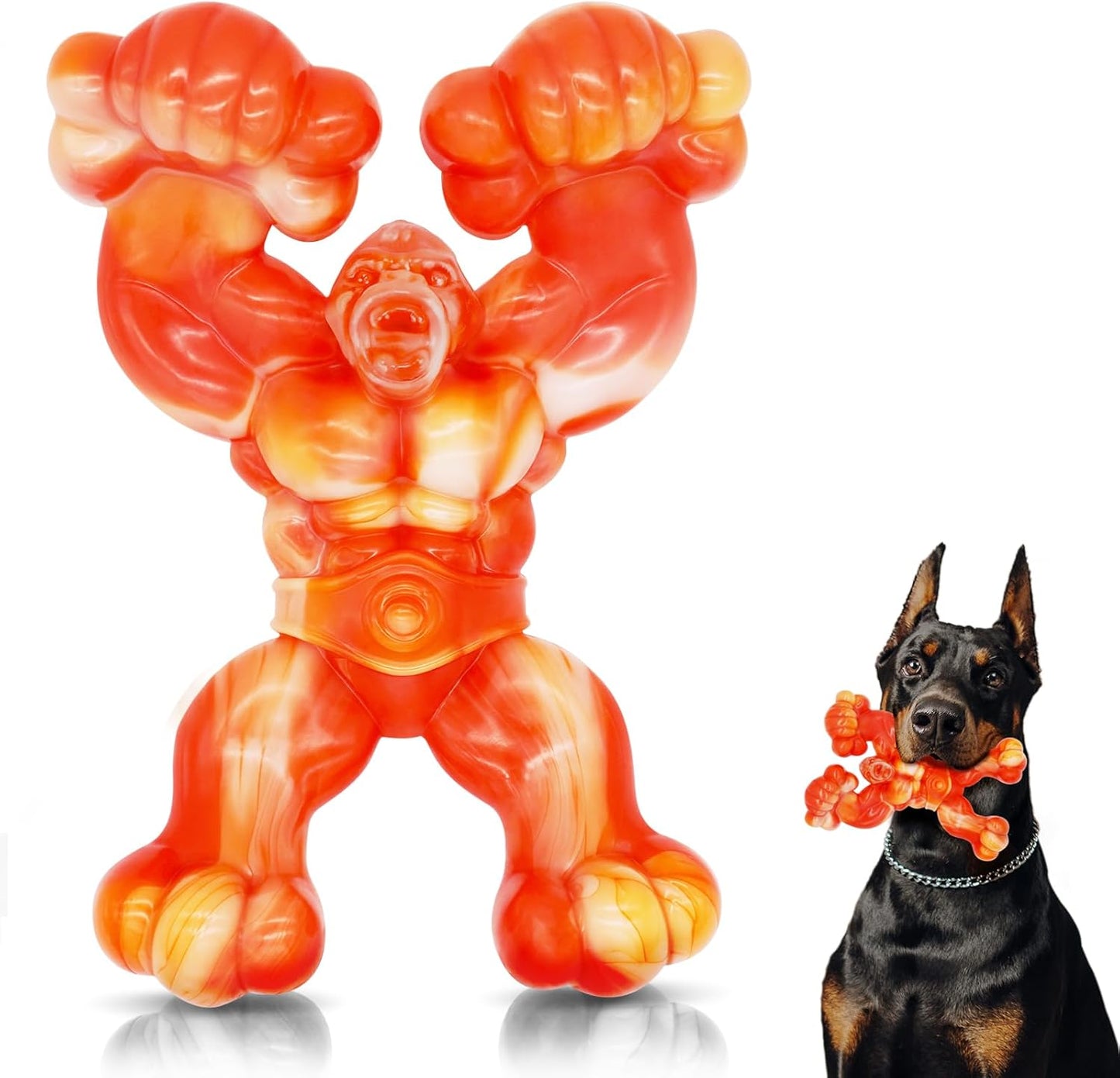 WinTour Indestructible Dog Toys for Large Dogs Aggressive Chewers, Tough Dog Toys for Aggressive Chewers Large Breed, Durable, Heavy Duty Chew Bone, Bacon Flavor