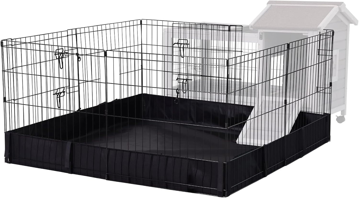 Aivituvin Rabbit Pen Indoor Bunny Pet Playpen Large Guinea Pig Outdoor Exercise Run Pet Enclosure-Playpen ONLY