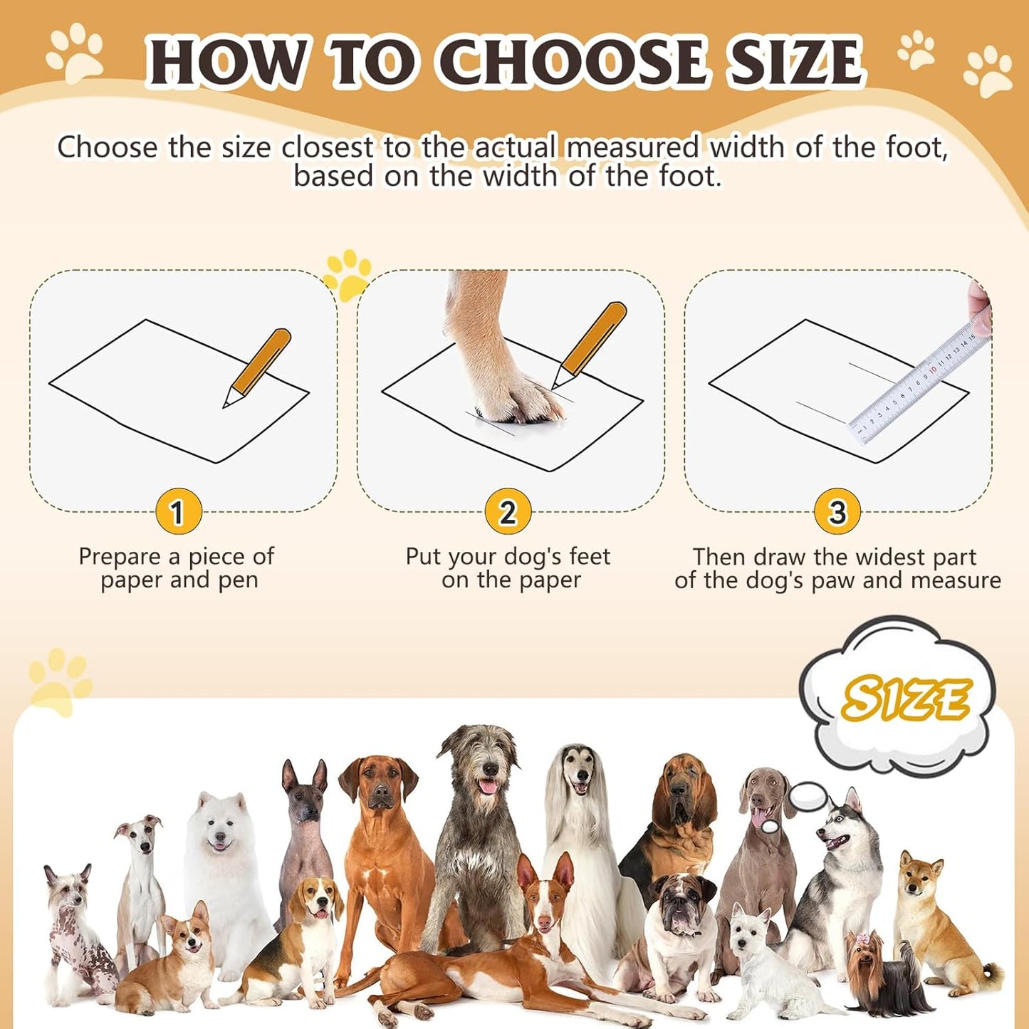 Dog Shoes, FISHOAKY Dog Shoes for Large Dogs, Mesh Breathable Dog Boots & Paw Protectors for Summer Hot Pavement Winter Snowy, 360°Anti Slip 4Pcs Dog Booties with Reflective Khaki (Size 4)