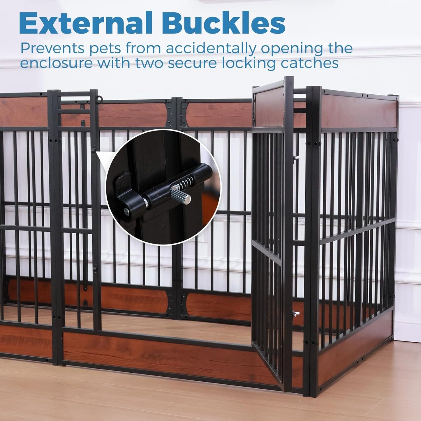 Dog Playpen, 31.5" Height Dog Pen Indoor, Heavy Duty, Safe and Sturdy, Furniture Style Puppy Pen