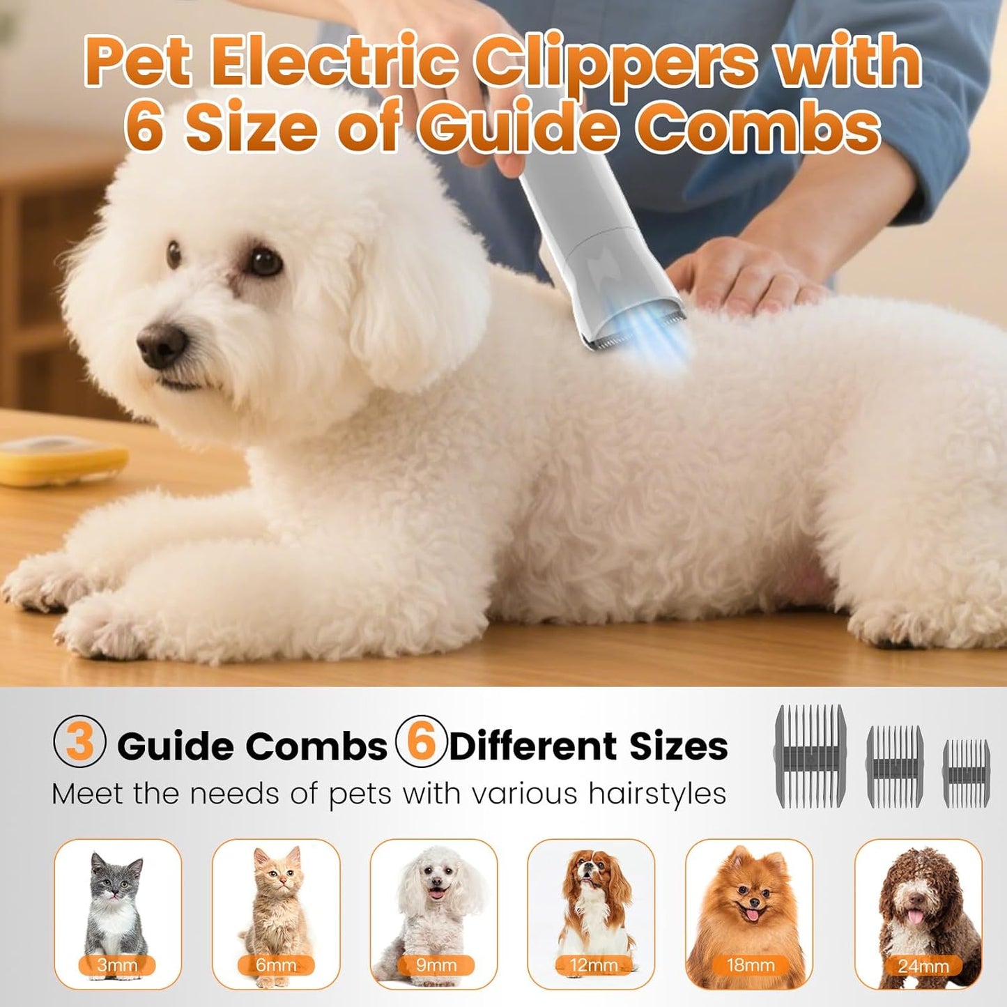 AIRROBO Dog Grooming Vacuum and Kit with Clipper Nail Trimmer Grinder, 12000Pa Pet Vacuum for Shedding Grooming, 2L Large Capacity Dog Hair Vacuum with 7 Pet Grooming Tools, PG100 Plus