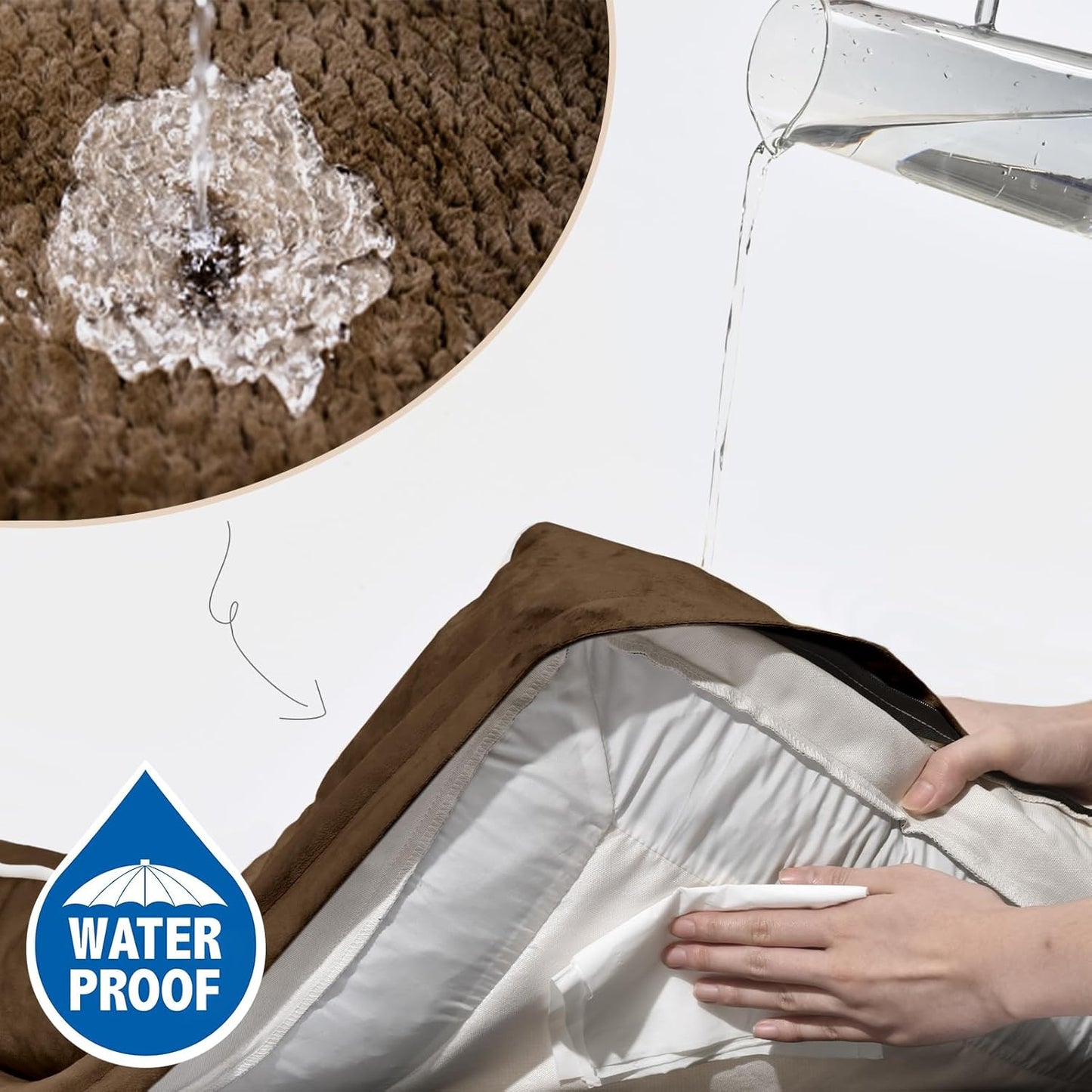 Comfort Expression Small Dog Beds Waterproof Orthopedic Foam Dog Sofa Beds for Small Dogs Comfy Pet Bed with Washable Removable Cover & Non-Slip Bottom(X-Small,Chocolate Brown)