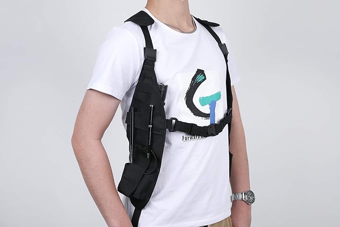 Universal Double Radio Shoulder Harness Holster Chest Holder