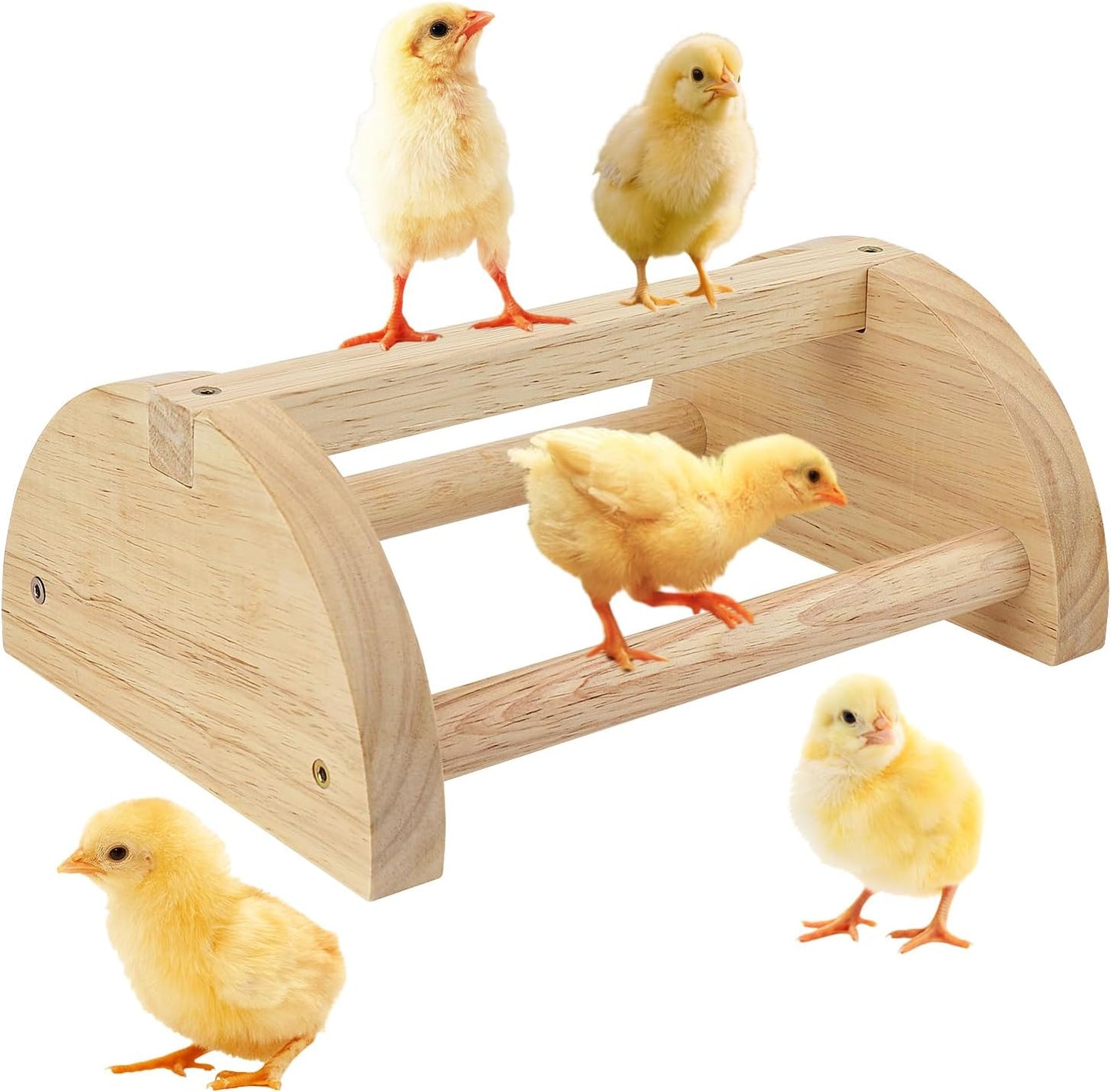 Chicken Perch Chicken Roosting Bar, Chick Perch Toys for Coop and Brooder for Baby Chicks,Strong Wooden Bird Perch,Training Perch Toys for Large Bird, Parrot, Macaw, Hens (Small)