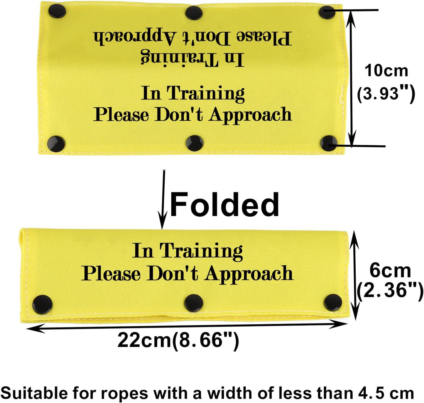 Funny Dog Leash Sleeve in Training Please Don't Approach Dog Leash Wrap Wrap Alert Hanging ID Patch Tag (Don't Approach-YE Sleeve)