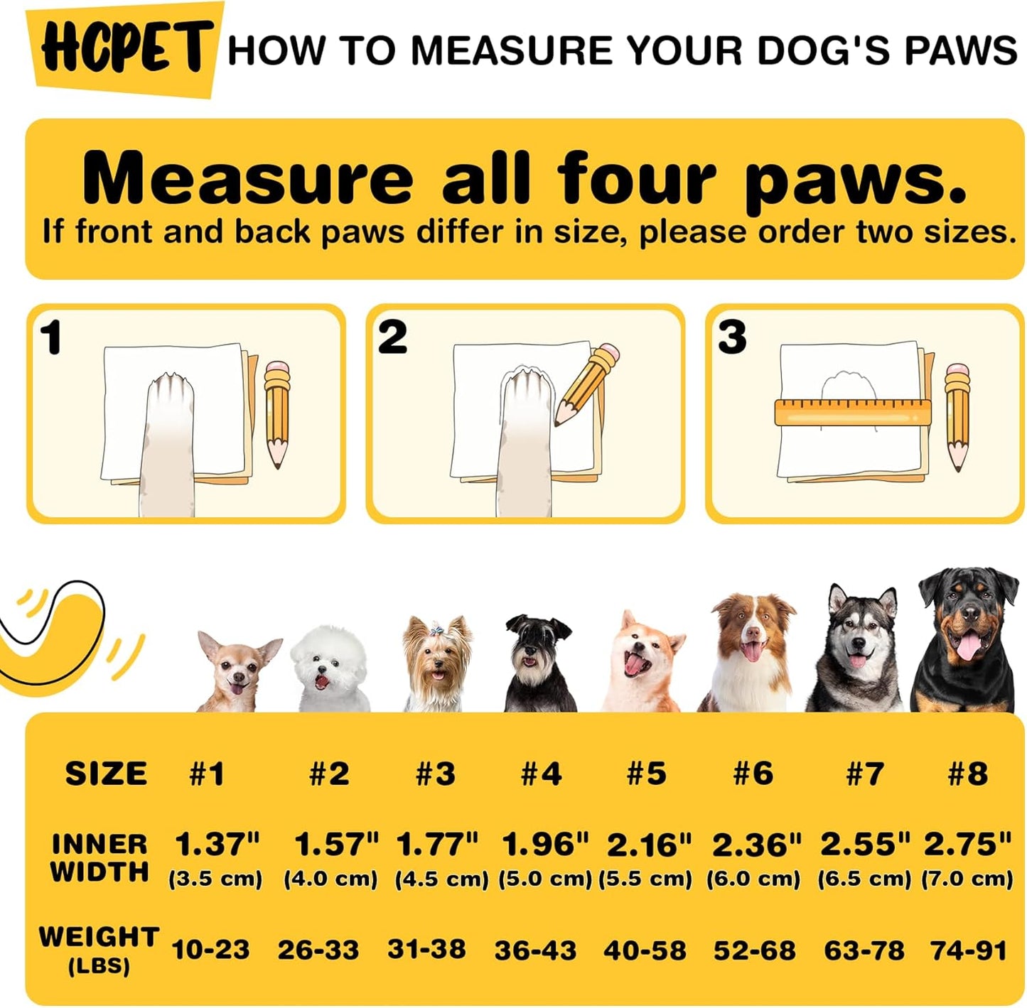 Hcpet Dog Shoes for Large Dogs, Breathable Dog Booties for Small Medium Dogs, Anti-Slip Dog Boots & Paw Protectors for Hot Pavement Winter Snow Hiking with Reflective Straps Orange Size 5