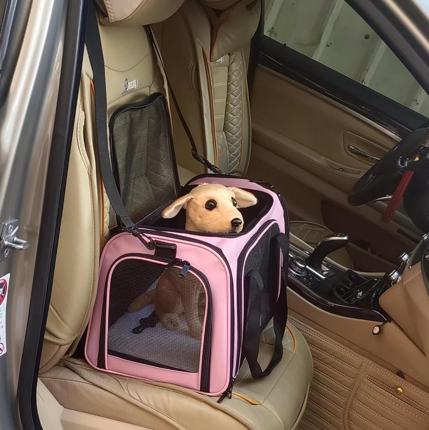 Cat Carrier Dog Carrier Pet Carrier Cat Bags for Small Medium Cats Dogs Puppies of 15 Lbs,of Airline Approved Small Dog Bag Soft Sided,Collapsible Travel Puppy Carrier (Medium, Pink)