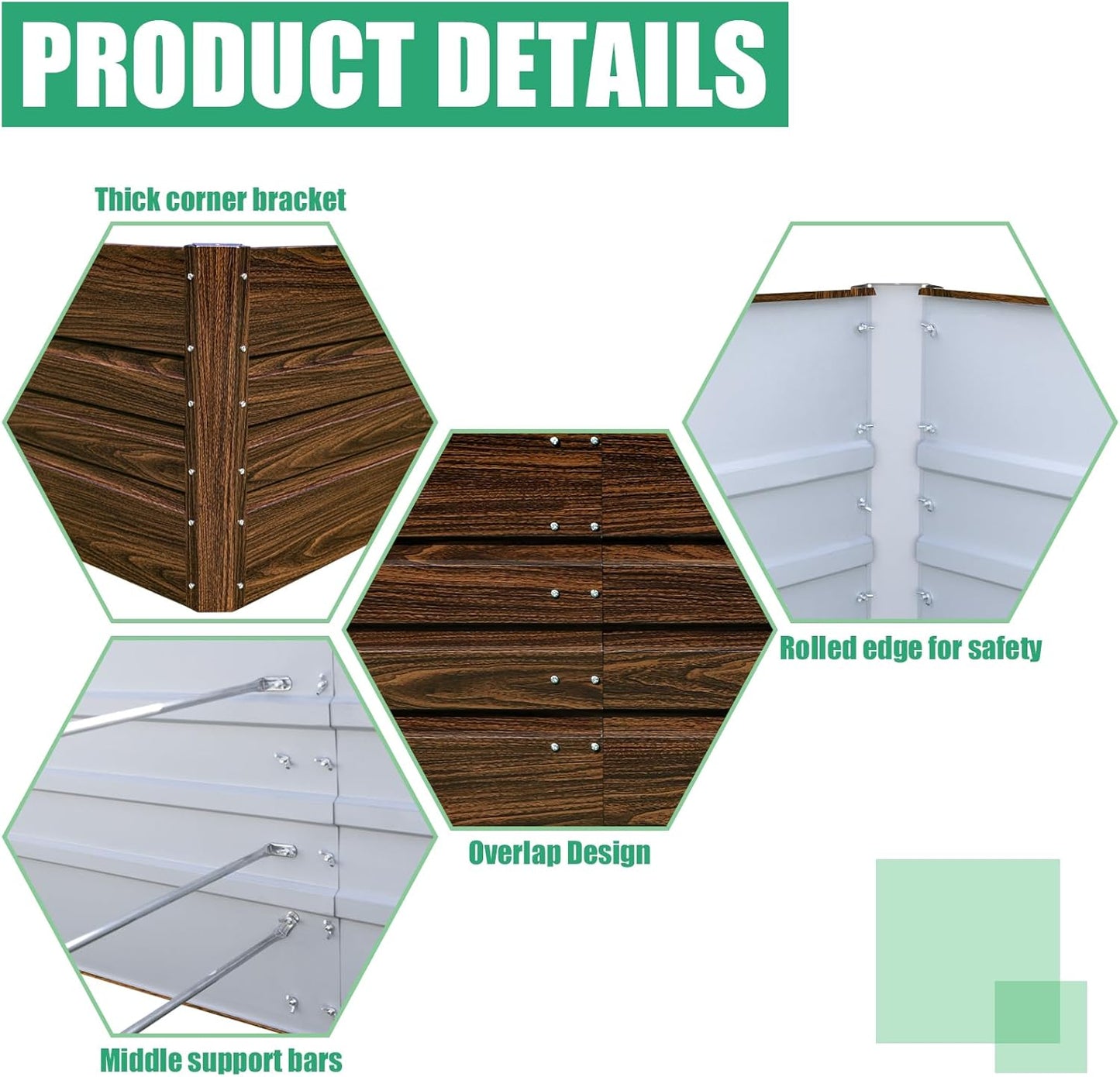 SnugNiture Galvanized Raised Garden Bed 6x3x2FT Outdoor Large Metal Planter Box Steel Kit for Planting Vegetables, Flowers