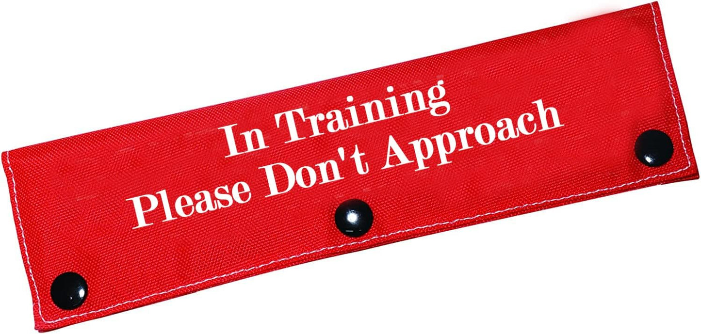 Funny Dog Leash Sleeve in Training Please Don't Approach Dog Leash Wrap Wrap Alert Hanging ID Patch Tag(Don't Approach-Sleeve)
