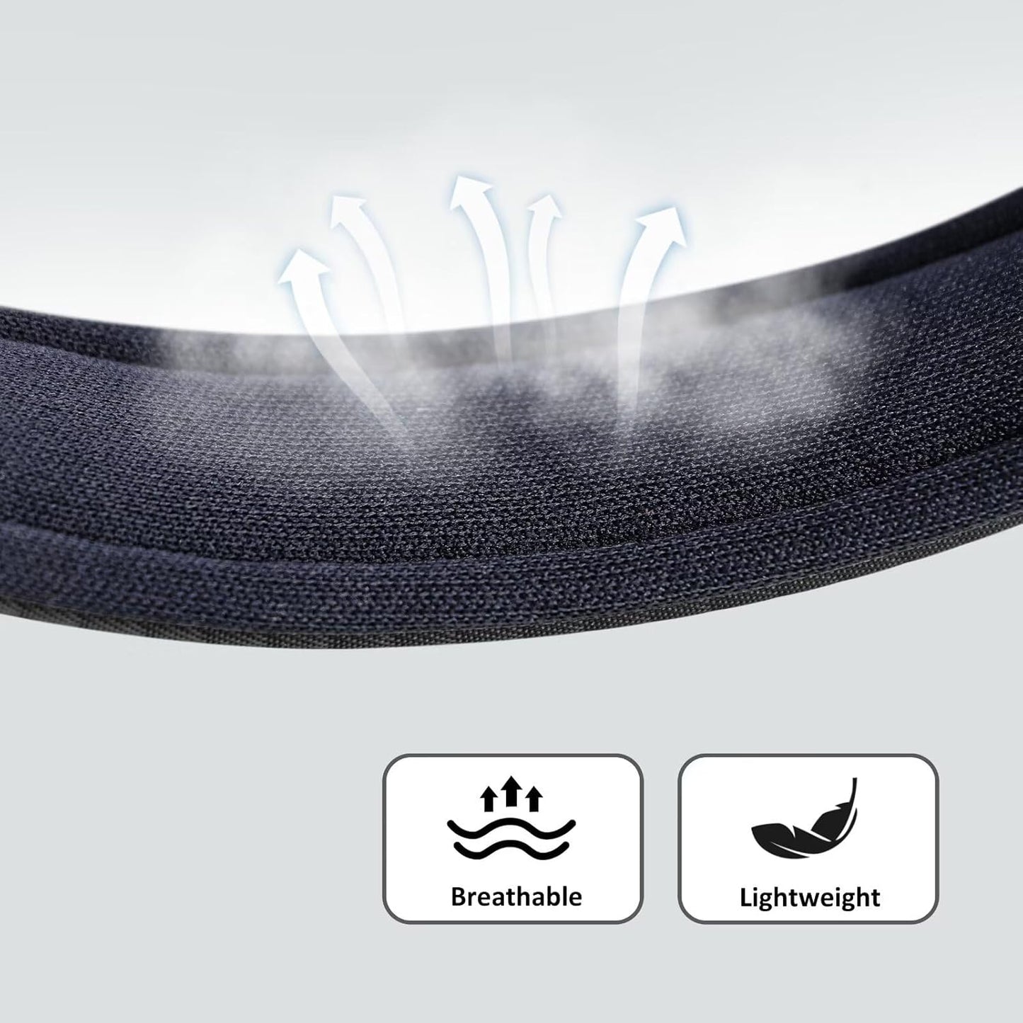 Didog Soft Padded Dog Collars for Medium Dogs, Lightweight and Breathable Dog Collar with Metal Buckle, Black, L