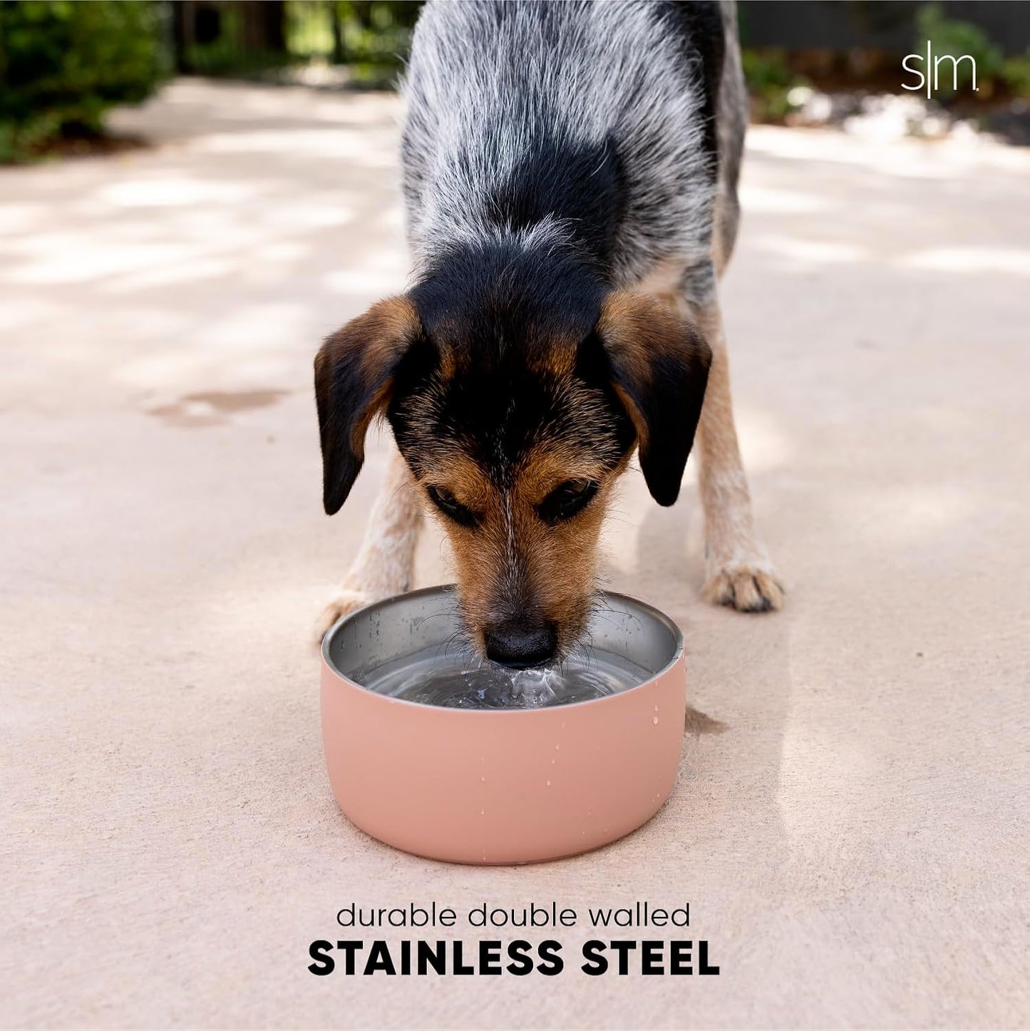 Simple Modern Stainless Steel Pet Water Bowl for Dogs & Cats | Insulated Stainless Steel Food Bowls for Dog Cat | No Tip No Slip BPA Free | Bentley Collection | Large (8 Cups) | Sea Glass Sage