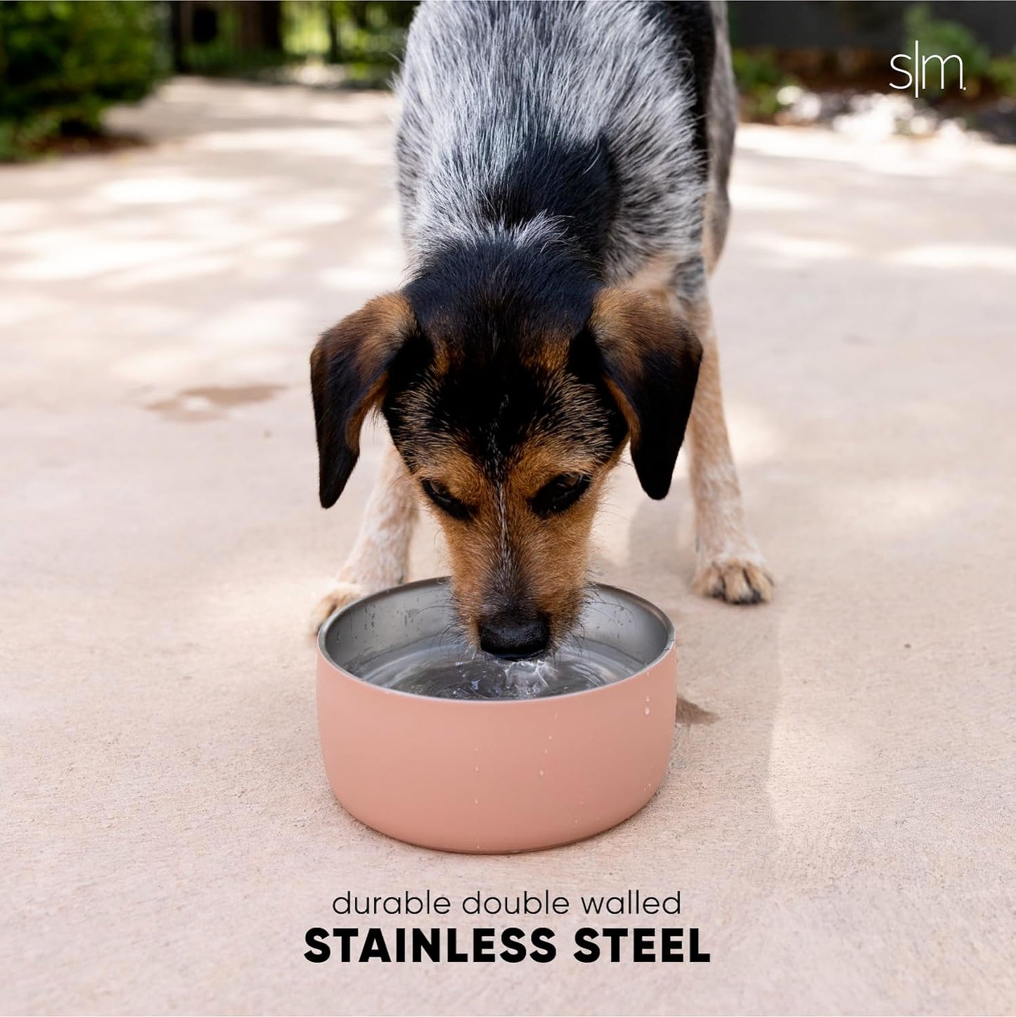 Simple Modern Stainless Steel Pet Water Bowl for Dogs & Cats | Reusable Insulated Stainless Steel Food Bowls for Dog Cat | No Tip No Slip BPA Free | Bentley Collection | Medium (32oz) | Riptide