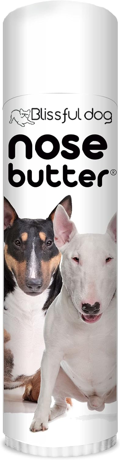 The Blissful Dog Terrier Nose Butter for Dry, Cracked Skin, Lick-Safe Dog Nose Balm with Moisturizing Shea Butter, Almond, Olive, and Essential Oils, Pet Supplies, Uncented, 0.50 oz.