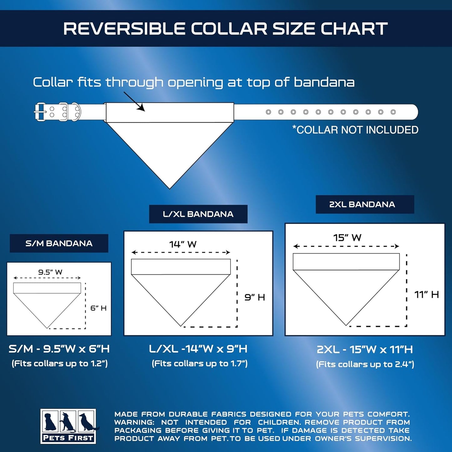 Pets First Collegiate Pet Accessories, Reversible Bandana, Michigan Wolverines Size XX-Large