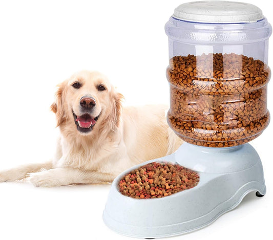 Automatic Dog Feeders - 3 Gallon Capacity Gravity Food Dispenser for Large Dogs and Cats