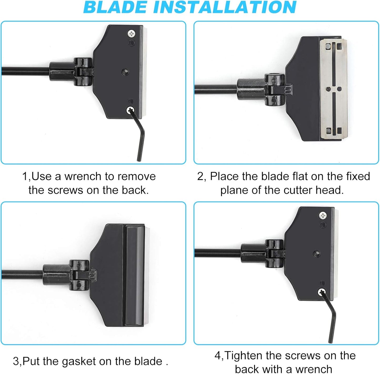 Aquarium Algae Scraper,Aquarium Glass Cleaner,Fish Tank Cleaner, Aquarium Scraper with 10 Blades.