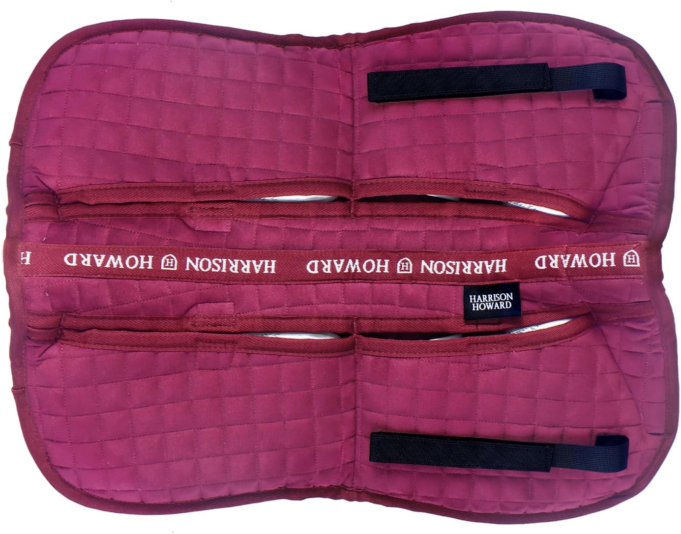 Harrison Howard Correction Half Pad with 4 Pockets and Foam Inserts with Differentiated Thickness Adjustable Horse Riding Pad with Added Cushioning and Comfort