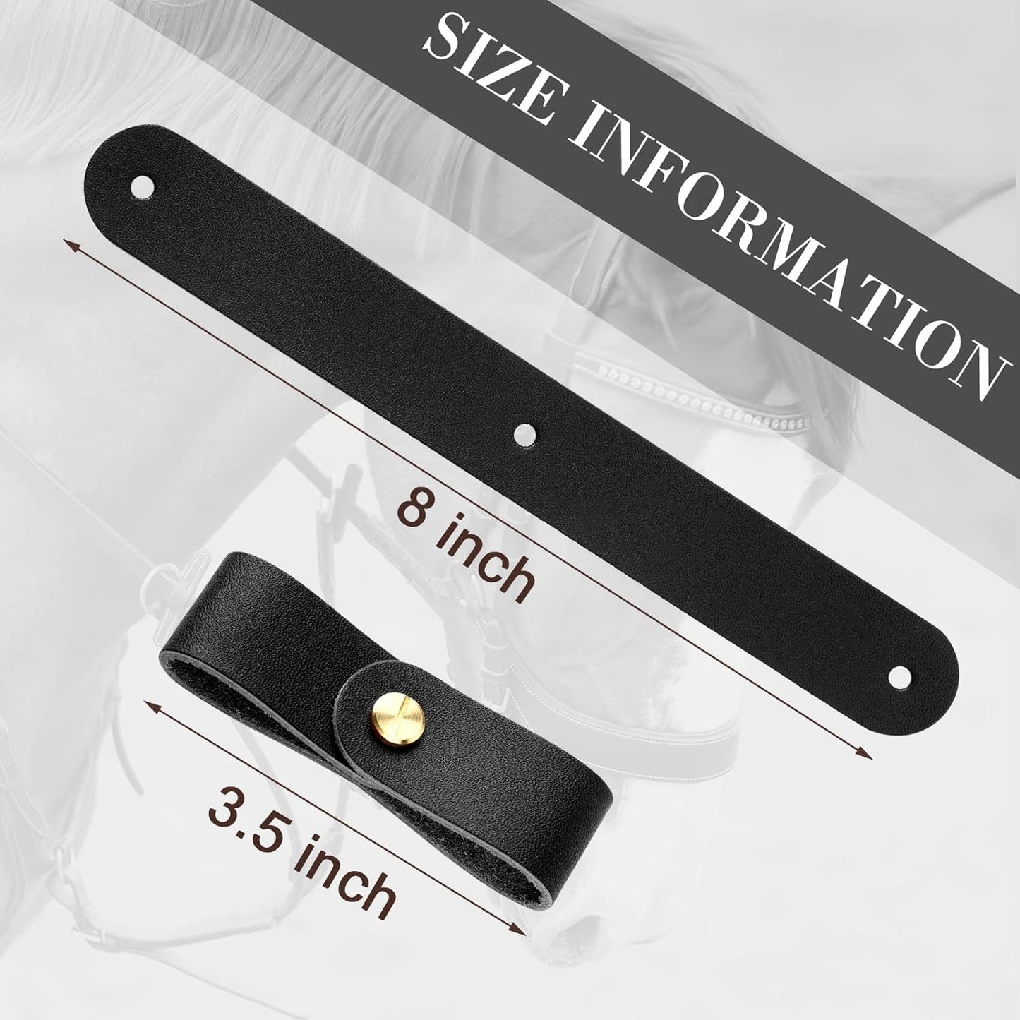 Chunful 6 Pcs Halter Breakaway Replacement Strap Breakaway Halter Replacement Straps Horse Leather