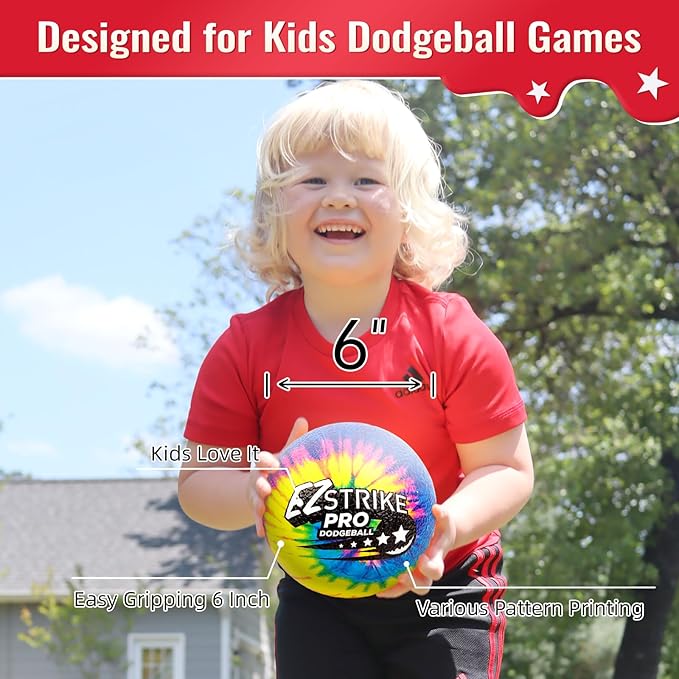 Dodgeballs, Foam Playground Ball Set, 6” Dodge Balls