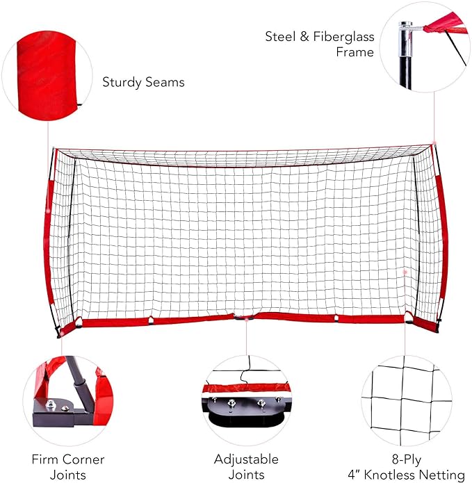 Portable Soccer Goal Set: 12x6 ft Soccer Goal 12 Soccer 12 Sport