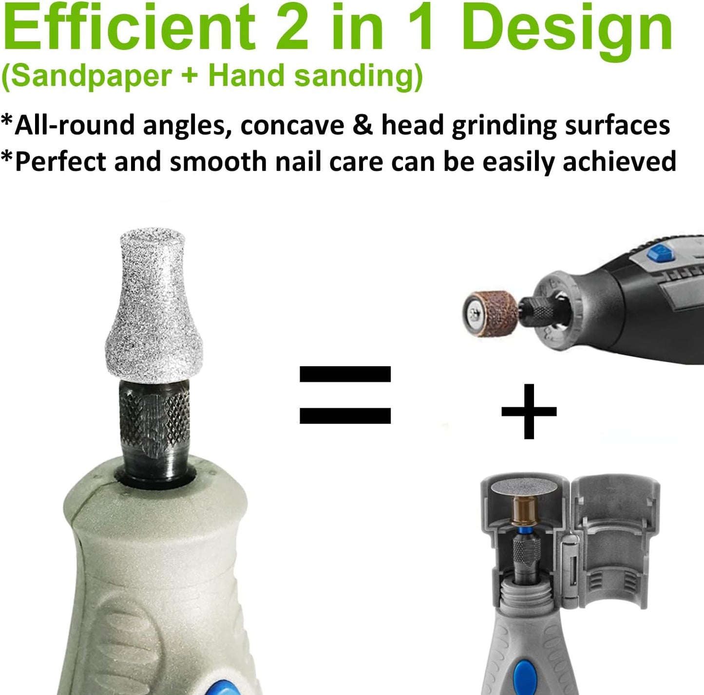Diamond Dremel Dog Nail Grinder FlashB, Dogs&Pets Nail Care, 1/8'' Pet Nail Grinder Wheel Work with Dremel Sanding Drums for Animals Nail Care & Home Grinder Tools
