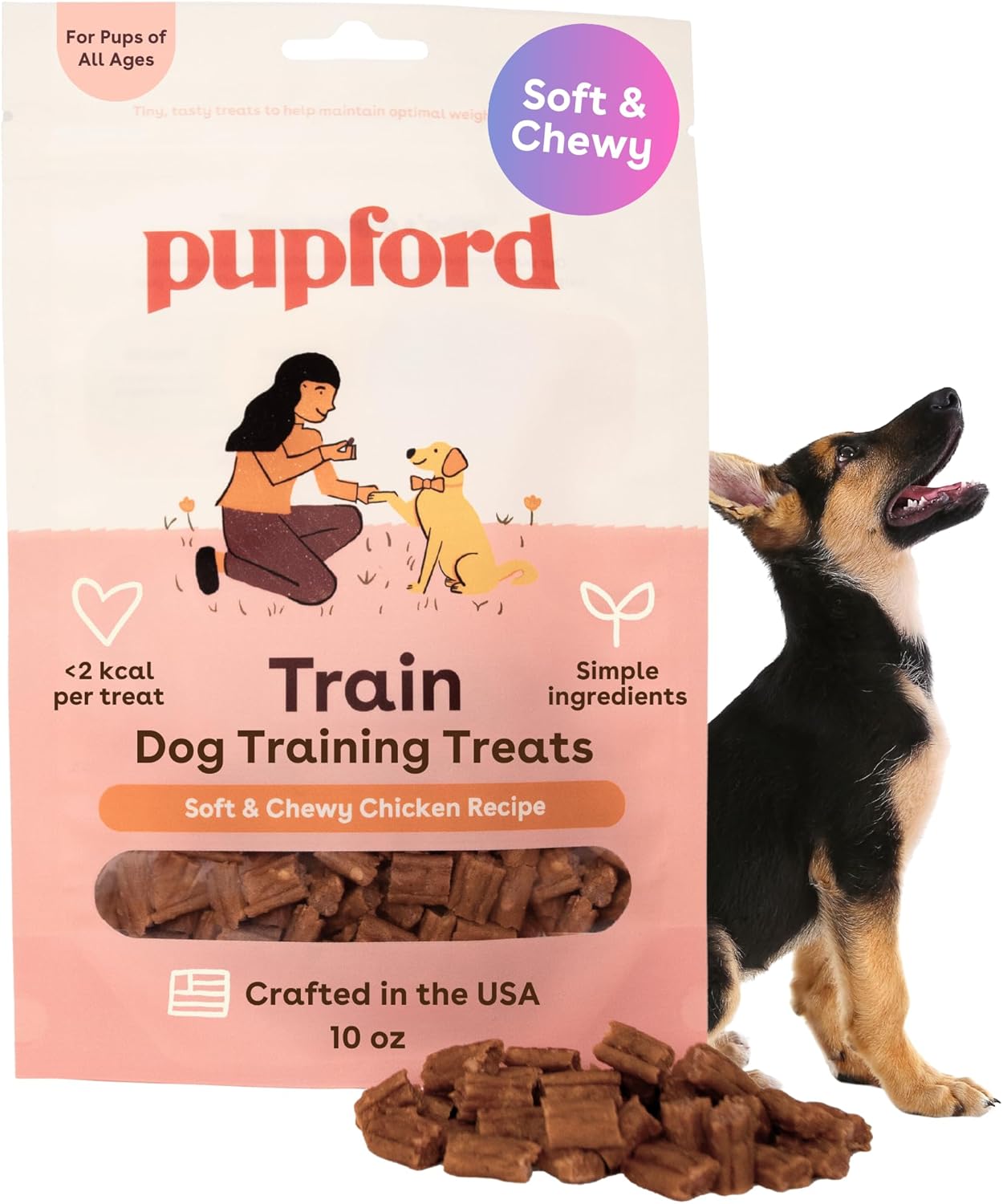 Pupford Soft & Chewy Training Treats for Dogs & Puppies (Chicken, 10 oz)