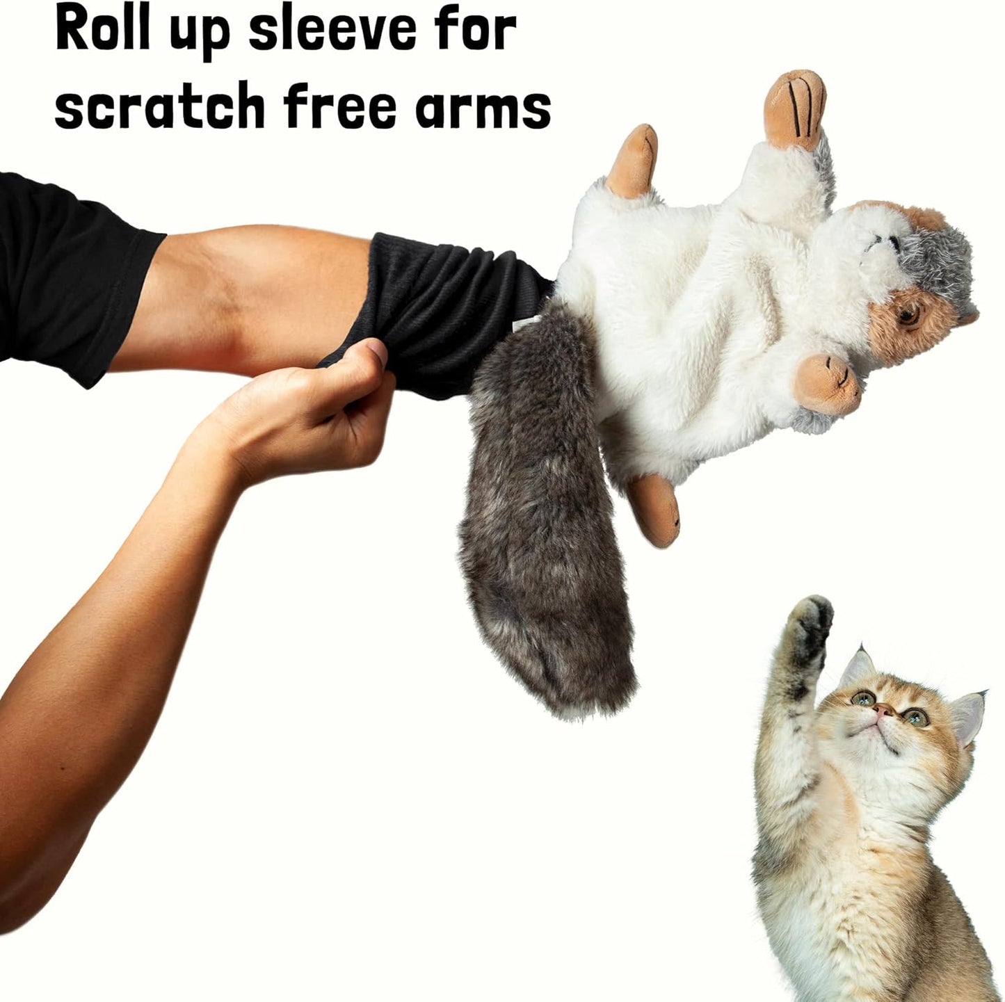 Milunova Pupr Pals Dog & Cat Toy Puppet with Tough Padding for Safe Interactive Play, Protection to Stop Puppy Kitten Biting Hands; for Boredom-Busting Training and Exercise