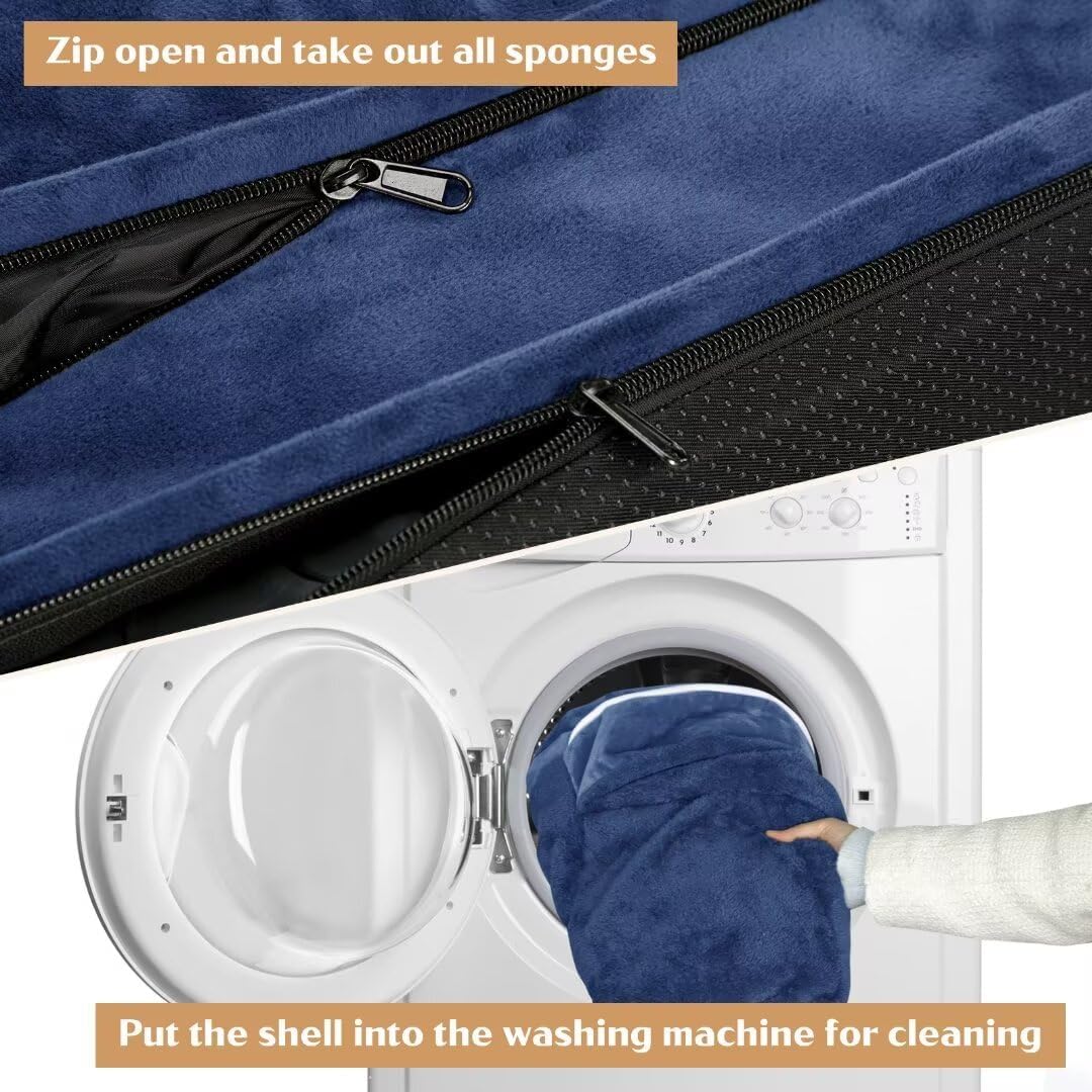 Comfort Expression XXL Orthopedic Dog Beds, Waterproof Orthopedic Foam Extra Large Dogs Beds, Washable Dog Sofa Beds with Removable Cover & Non-Slip Bottom(XX-Large,Navy Blue)