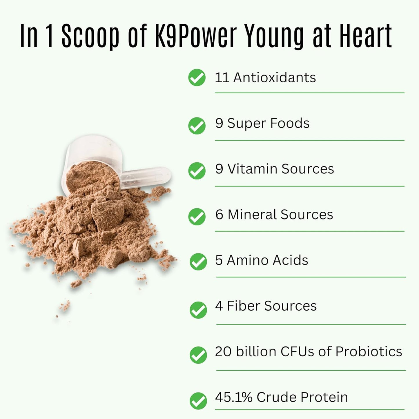K9 Power Young at Heart Senior Dog Multivitamin 1 lb – Advanced Supplement for Seniors – Supports Brain, Heart, Vision, Joint Health, and Mobility