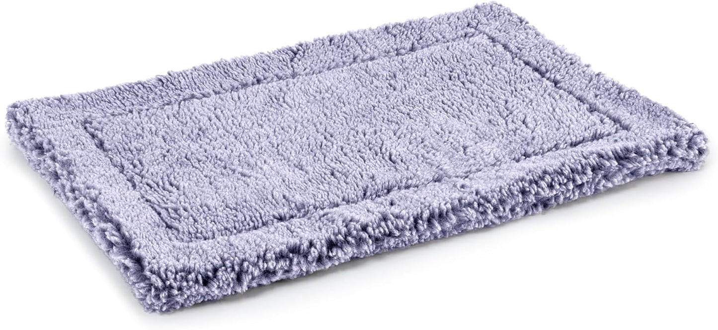 Stoutwool Indestructible Dog Bed - Fluffy Chew Proof Dog Crate Pad - Tough Kennel Pad for Aggressive Chewers - Washable, Ideal for Jumbo Breeds & Fits 54-Inch Crate - 53"x35", Jacaranda