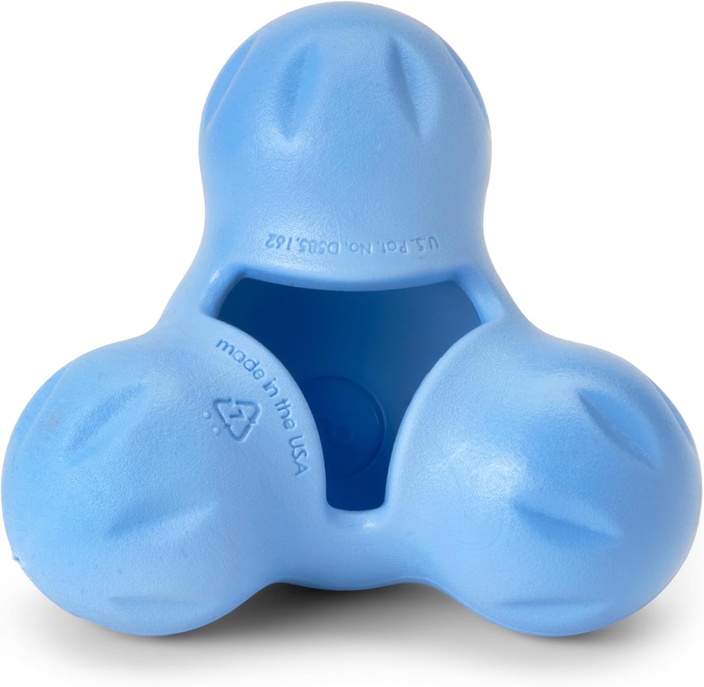 WEST PAW Zogoflex Tux Treat Dispensing Dog Chew Toy – Interactive Chewing Toy for Dogs – Dog Games for Aggressive Chewers, Fetch, Catch – Holds Kibble, Treats, Large 5", Periwinkle