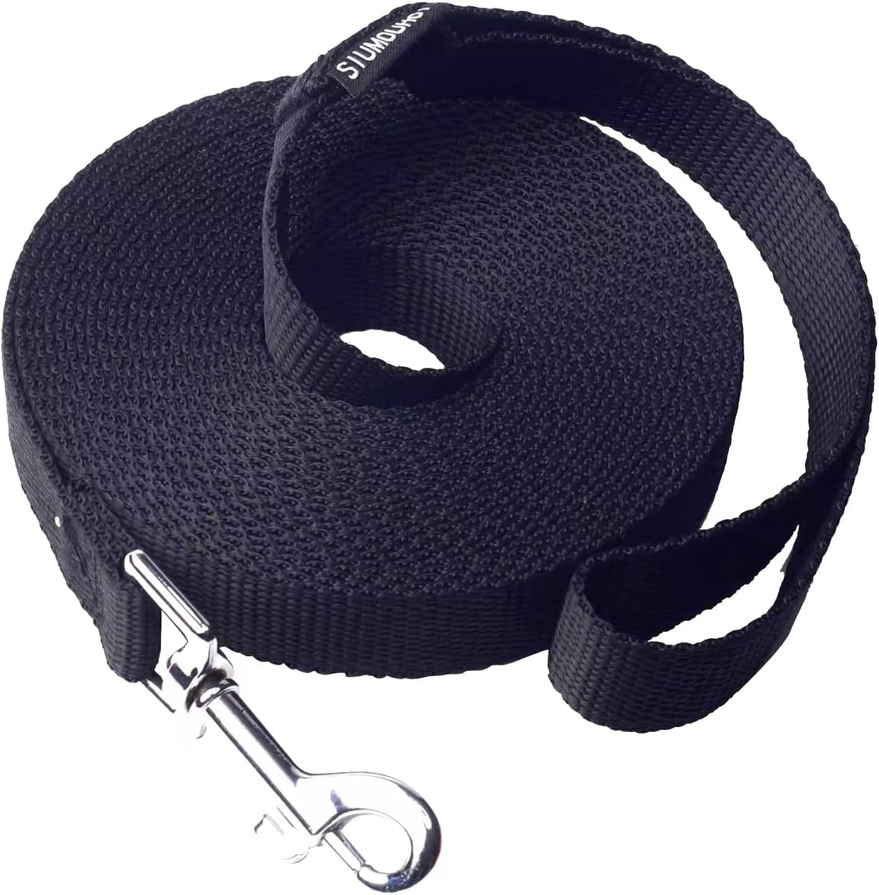 Dog/Puppy Obedience Recall Training Agility Lead - 20ft Long Training Leash，3/4in Wide - Great for Play, Camping, or Backyard (20 Feet, Black)