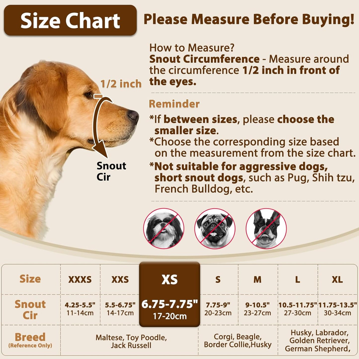 Crazy Felix Nylon Dog Muzzle for Small Medium Large Dogs Dachshund Beagle Poodle Labrador, Air Mesh Breathable and Drinkable Pet Mouth Guard for Anti-Biting Chewing Scavenging (XS, Reflective Trim)