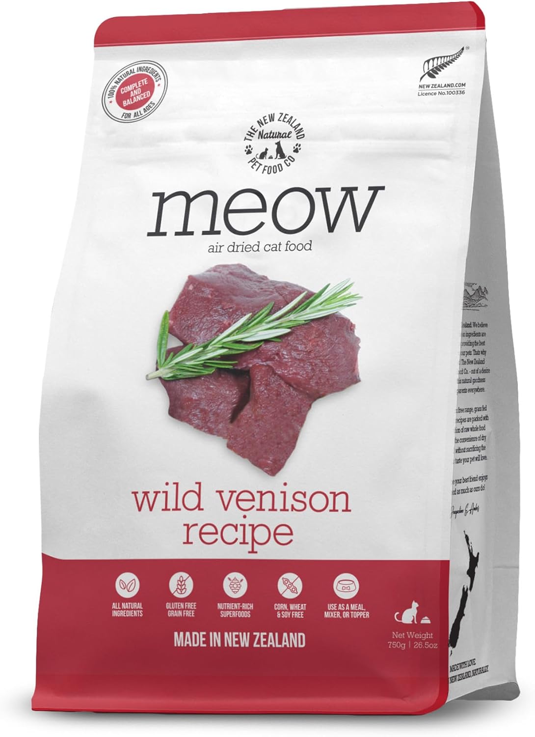 The New Zealand Natural Pet Food Meow Venison Air Dried Food 26.5oz