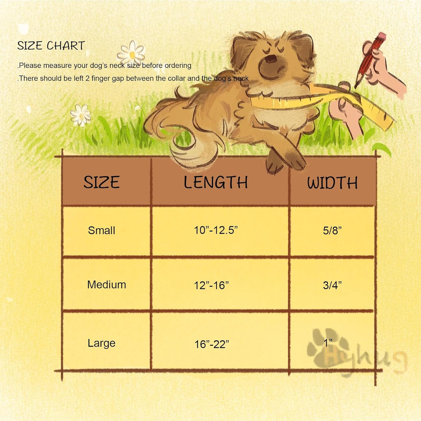 Hyhug Pets Solid Color Classic Regular Heavy Duty Basic Collar for Large Breeds Dogs Daily use, Unique Design Adjustment Triglide Slide Can Attached Name Tag Accessories. (Large, Dark Green)