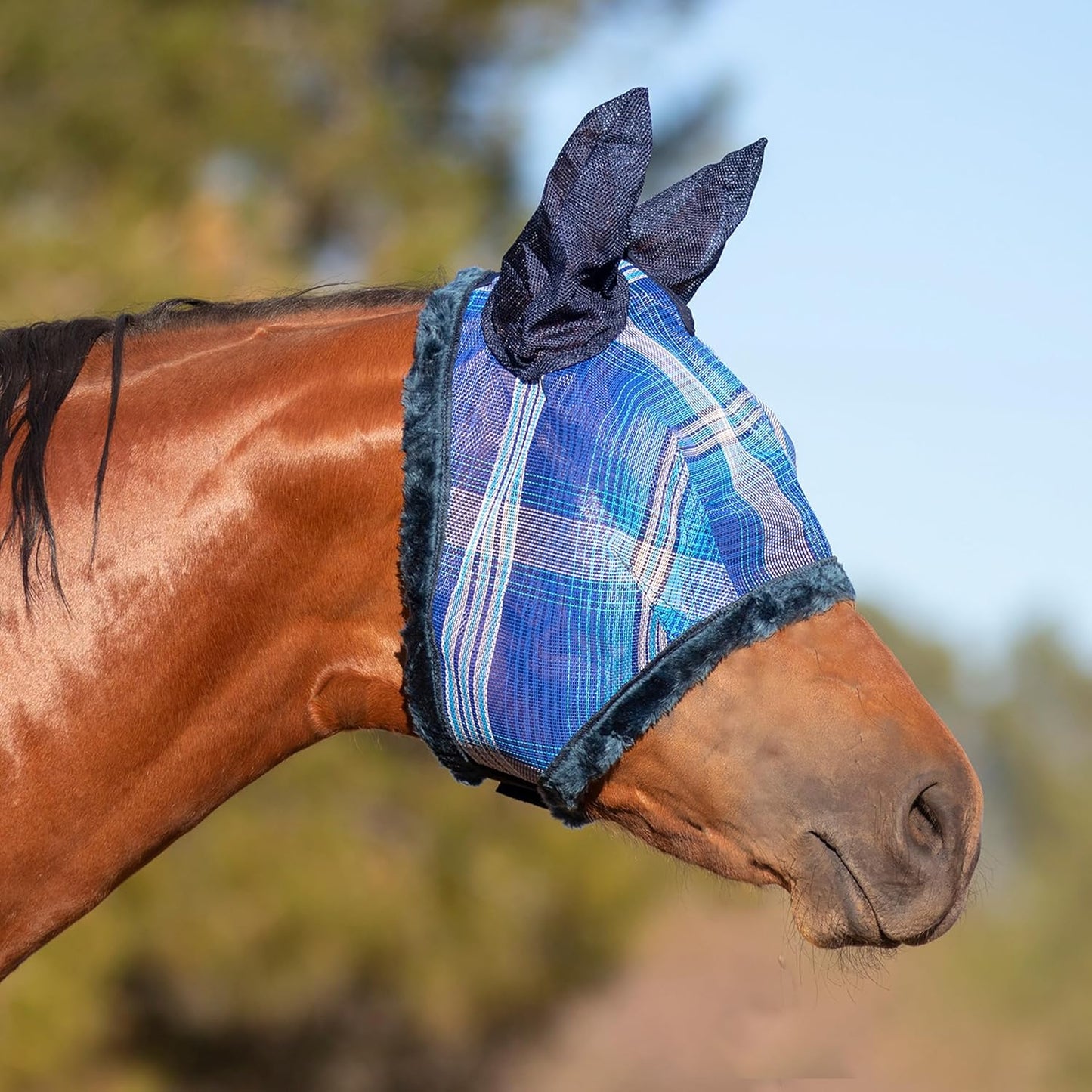 Kensington Signature Fly Mask w/Plush Fleece & Ears w/Forelock Hole Size