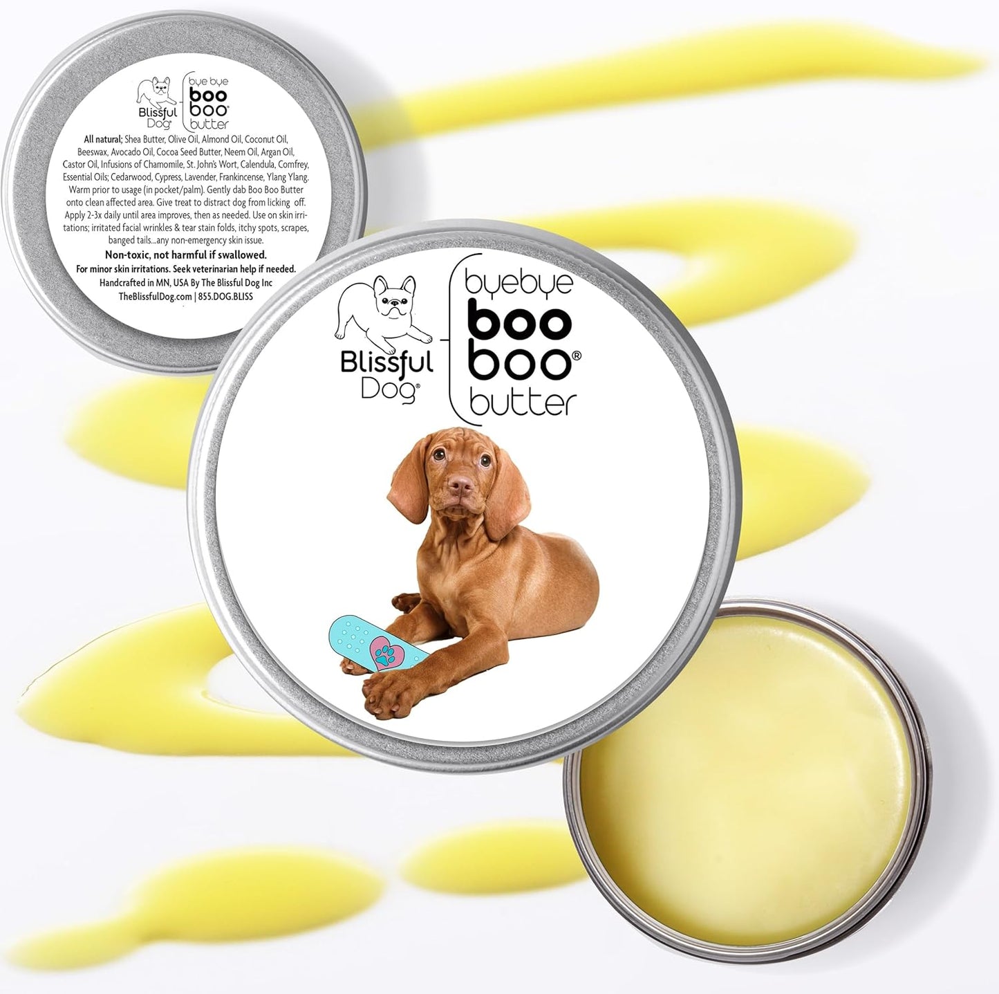 The Blissful Dog 8 oz TIN Vizsla Booboo Butter