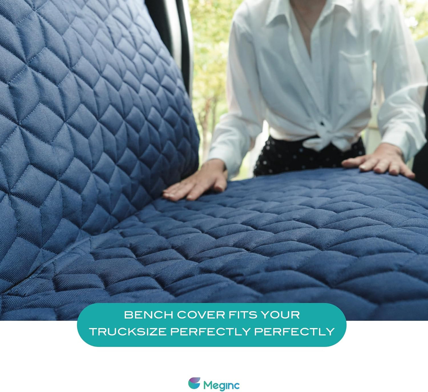 Dog Car Seat Covers for Back Seat, Heavy Duty Pet Bench Seat Covers for Trucks Waterproof Protector Back Seat Nonslip Dogs Car Seat Covers for Crew Cab/Ford F-Series/Ram 1500/Sierra/Silverado