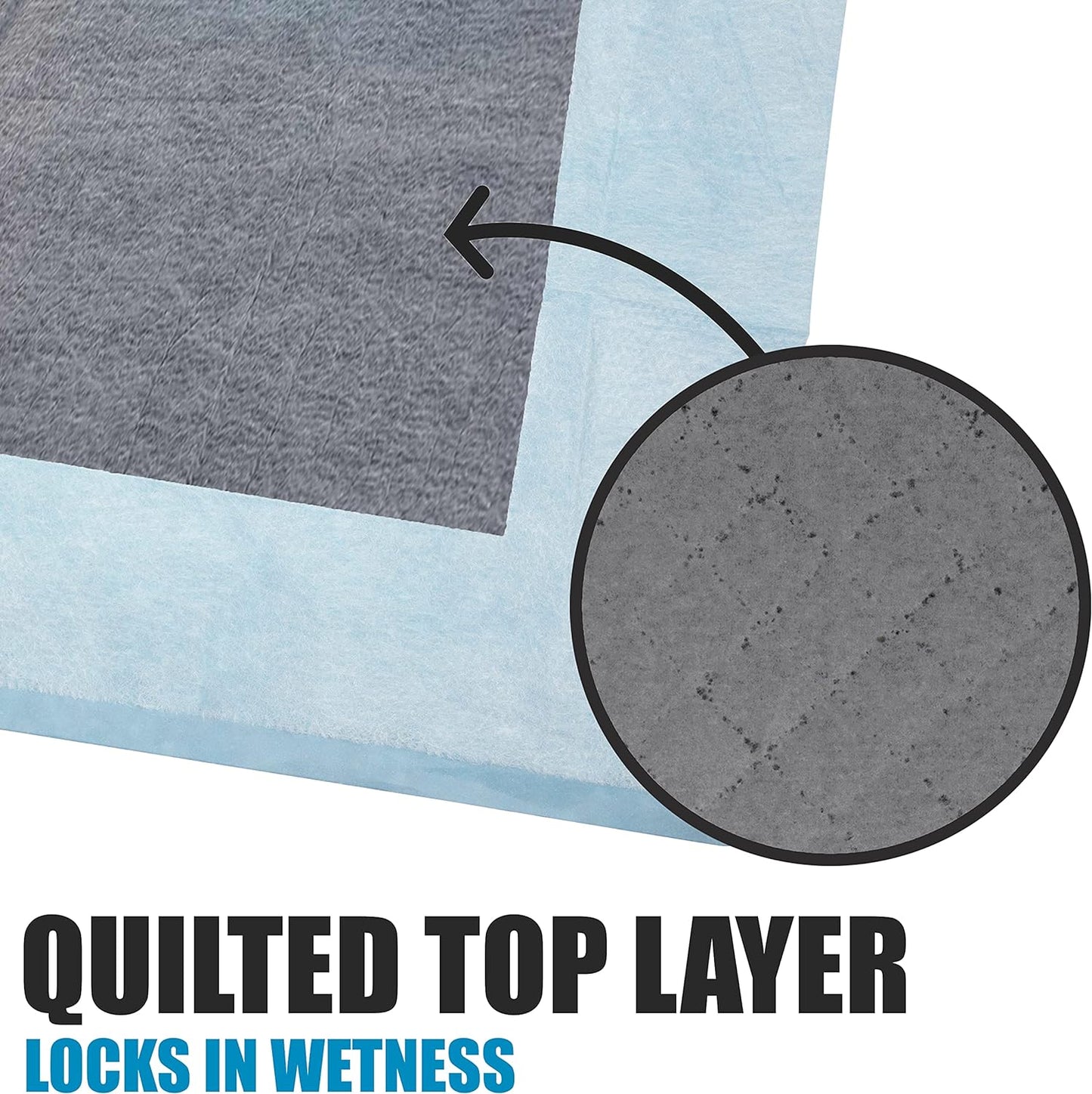 BV Charcoal Puppy Pads XL 40 Count 28"x34" - Leak-Proof Pee Pads for Dogs with 6-Layer Absorbent Design & Built-in Attractant - Dog Pad Extra Large with Charcoal for Odor Control - for Large Dogs