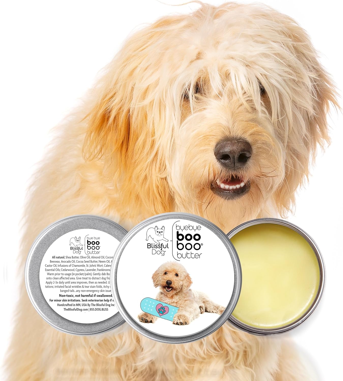 The Blissful Dog 2 oz TIN Goldendoodle Booboo Butter