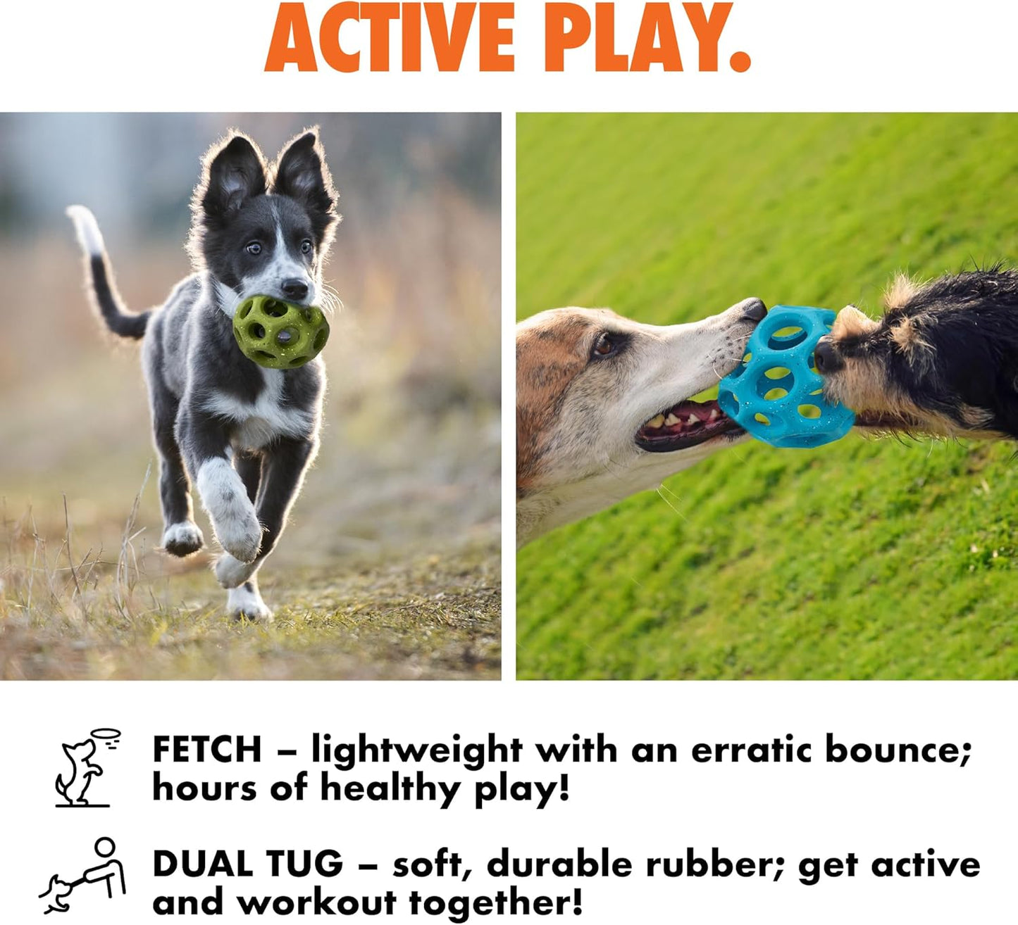 Max Fusion with Nike Grind, Arlee Helix Dog Toy, Chew Toy for Play, Fetch, Tug, M