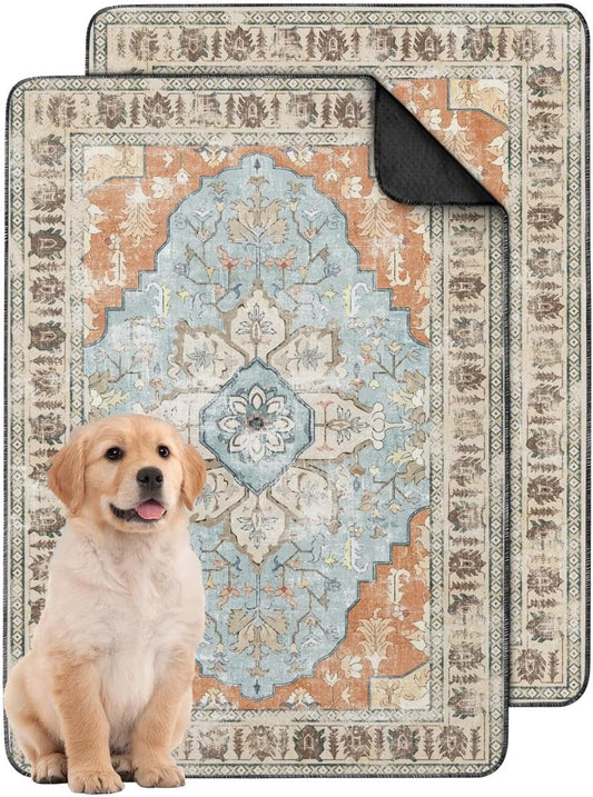 Washable Pee Pads for Dogs 2 Pack, Absorbent Reusable Puppy Pads Waterproof, Leakproof & Non-Slip Whelping Pad, Potty Training Pads for Dogs Playpen Mat 24x36