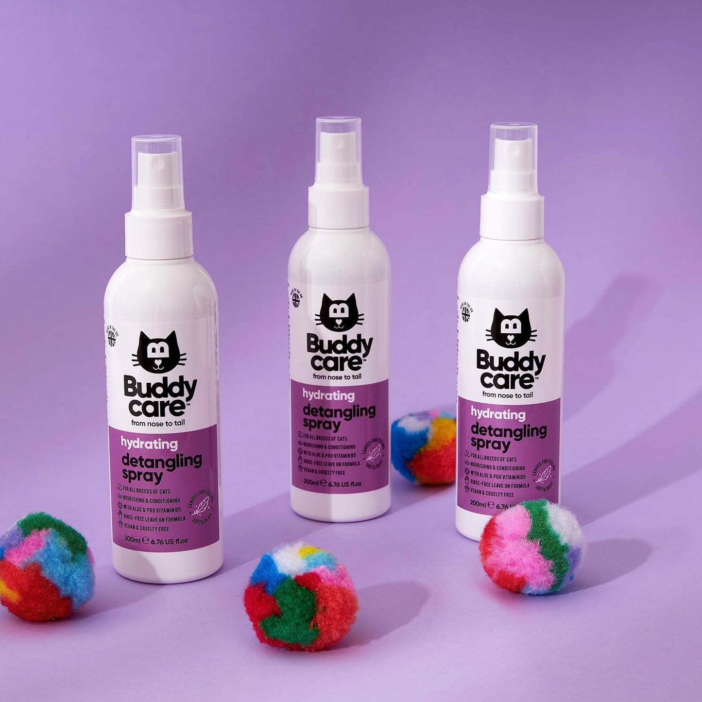 Detangling Spray for Cats - Effective Cat Matted Fur Remover and Detangle Spray to Promote a Healthy Coat, Easily Removes Matted Hair for a Smooth and Shiny Coat